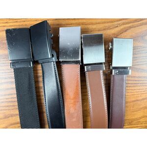 Mission Belt Leather Ratchet Belt 40mm Automatic Buckle Adjustable - Lot of 5